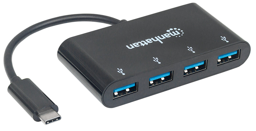 Hub USB-C&trade 3.1 SuperSpeed 4 Porte USB-A 3.0 Femmina Nero