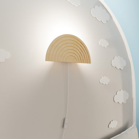 Applique Safari A Forma Di Arcobaleno 1 Luce E14 In Compensato