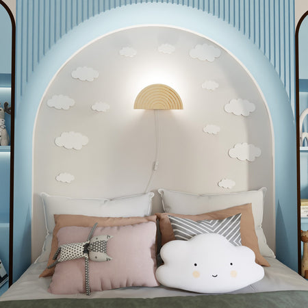 Applique Safari A Forma Di Arcobaleno 1 Luce E14 In Compensato