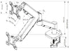Supporto da Scrivania per Monitor 13-32''