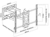 Supporto a Muro per TV LED LCD 55-100'' Full-Motion