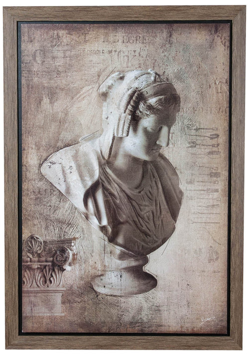 Biscottini Quadro in legno Dipinto anticato cornice Biscottini 60x2x90 per arredo moderno