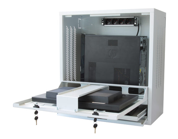 Armadio di sicurezza per PC, monitor LCD e tastiera Grigio
