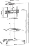 Trolley da Pavimento con Mensola per TV LCD/LED/Plasma 37-70''