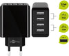 Caricatore da Muro USB a 4 vie 30W Nero