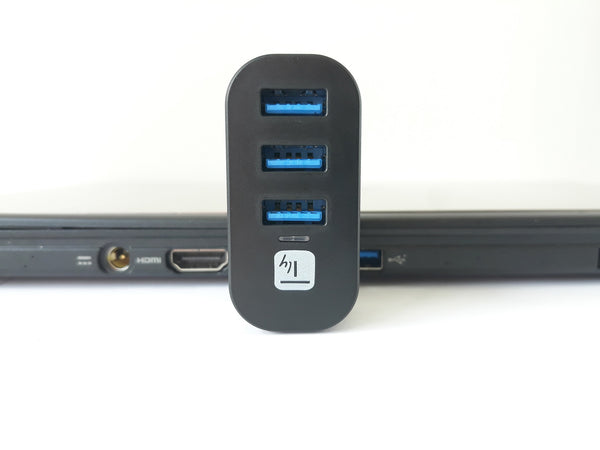 Mini Hub Rotante con 3 Porte USB 3.0 Nero