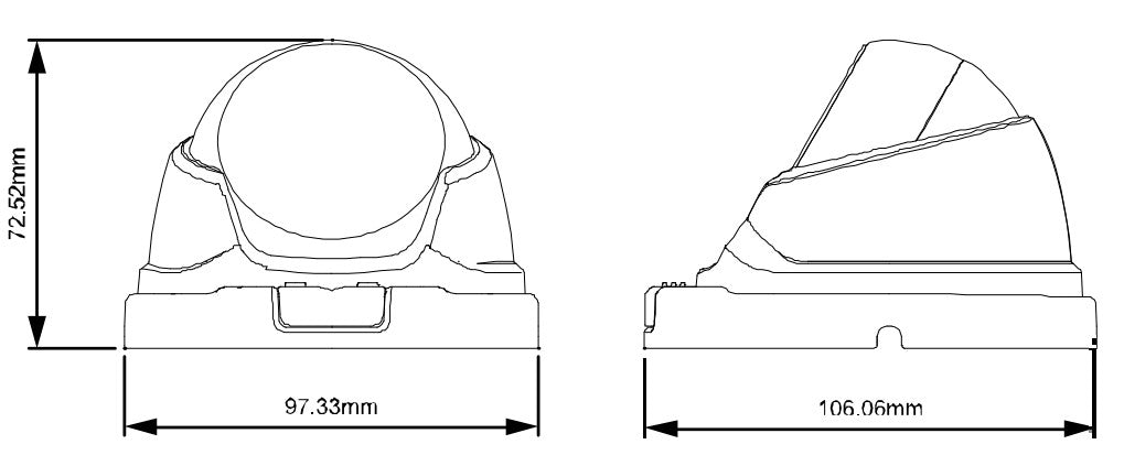 Telecamera Dome IP POE IR Full HD 2MP da Soffitto Starlight IP66, DGM2203SVP/F36