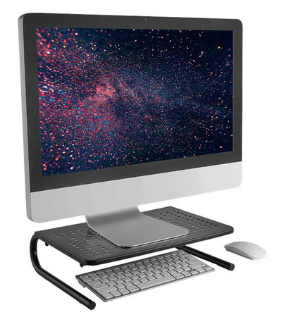 Stand Supporto da Scrivania per Monitor Notebook in Metallo 370mm Nero