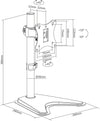 Stand da Scrivania per 1 Monitor LCD 17-27'' con base h.366mm