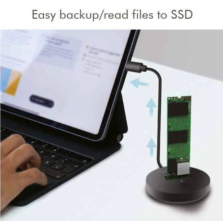 Adattatore USB-C&trade 3.2 Quickport per SSD M.2 NVMe (PCIe) e SATA (NGFF)