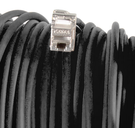 Cavo Patch Cat.7 Plug RJ45 S/FTP TPE con Avvolgicavo 60m Nero
