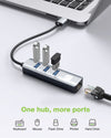 Adattatore Convertitore USB tipo A a RJ45 Gigabit con Hub 3 Porte USB 5 Gbps