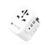 Adattatore da Viaggio Universale 150 Paesi 2 porte USB-A e 1 porta USB-C&trade Bianco