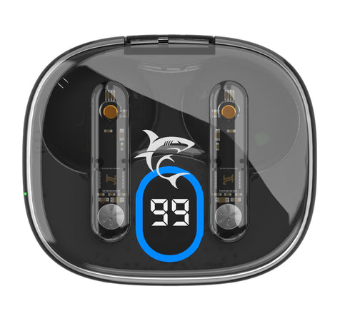Auricolari Wireless Bluetooth v5.3 Custodia di Ricarica con Display Nero