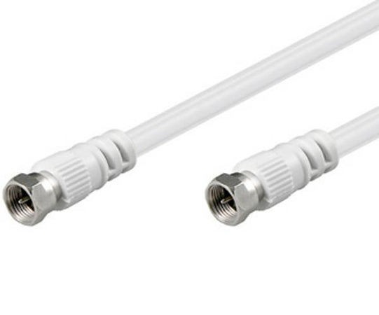 Cavo Antenna Satellite F/F 5 mt bianco