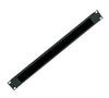 Pannello Passacavi 1U Forato con Spazzola Nero