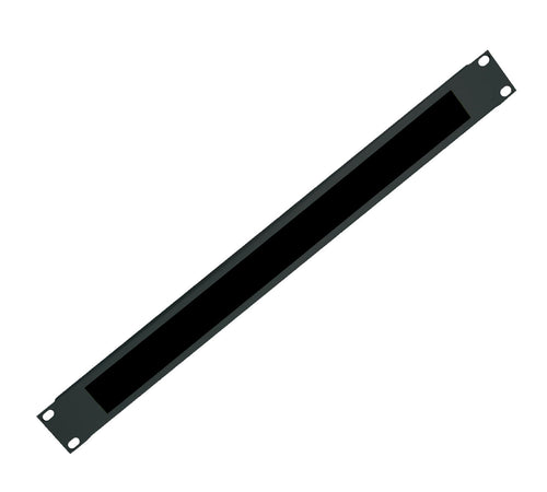 Pannello Passacavi 1U Forato con Spazzola Nero