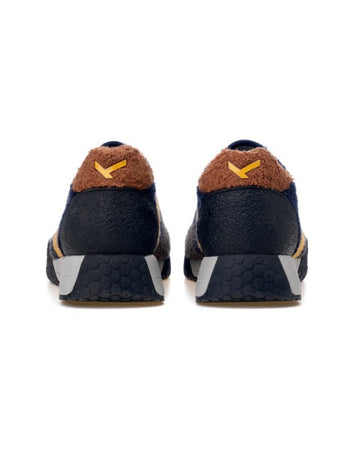 Kehnoo sneakers uomo in tessuto taupe navy KM9730