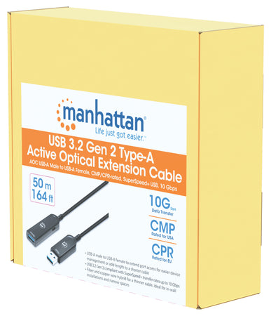 Cavo Ottico Attivo USB 3.2 Gen 2 SuperSpeed+ Active Optical Cable USB A M/F 50 metri