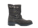 NERO GIARDINI Stivaletti bambina camoscio carbone con fibbie