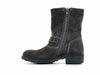 NERO GIARDINI Stivaletti bambina camoscio carbone con fibbie