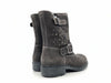 NERO GIARDINI Stivaletti bambina camoscio carbone con fibbie