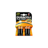 DURACELL PILE ALCALINE AA 1,5V NON RICARICABILI PLUS POWER CONFEZIONE DA 4 PILE