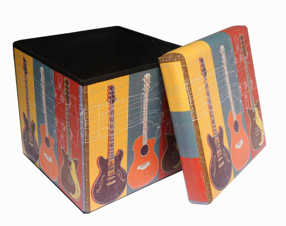 Biscottini Pouf Contenitore Biscottini 32x32x32 Pieghevole Ecopelle Imbottito Design