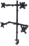 Supporto da Scrivania per 4 Monitor 13-32'' con Morsetto