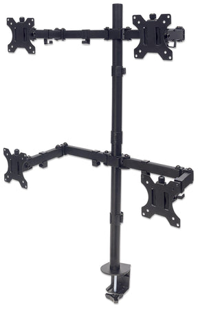 Supporto da Scrivania per 4 Monitor 13-32'' con Morsetto