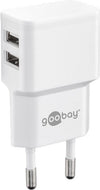 Caricatore da Muro 2 porte USB-A Slim Design 12W Bianco