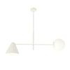 Plafoniera Moderna Industrial Hermes 2 Luci Bianco