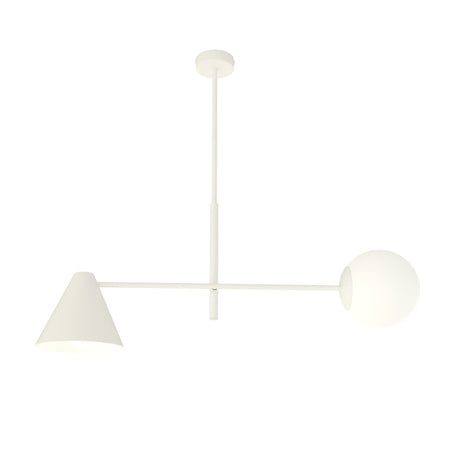 Plafoniera Moderna Industrial Hermes 2 Luci Bianco