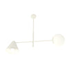Plafoniera Moderna Industrial Hermes 2 Luci Bianco