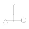Plafoniera Moderna Industrial Hermes 2 Luci Bianco