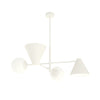 Plafoniera Moderna Industrial Hermes 4 Luci Bianco