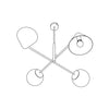 Plafoniera Moderna Industrial Hermes 4 Luci Bianco
