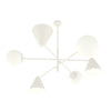 Plafoniera Moderna Industrial Hermes 6 Luci Bianco