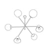 Plafoniera Moderna Industrial Hermes 6 Luci Bianco