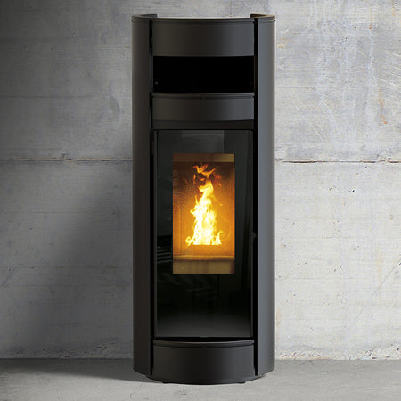Thermorossi Stufa a Pellet Moma Supreme Natural Plus Evo 12,3 kW Nero Opaco