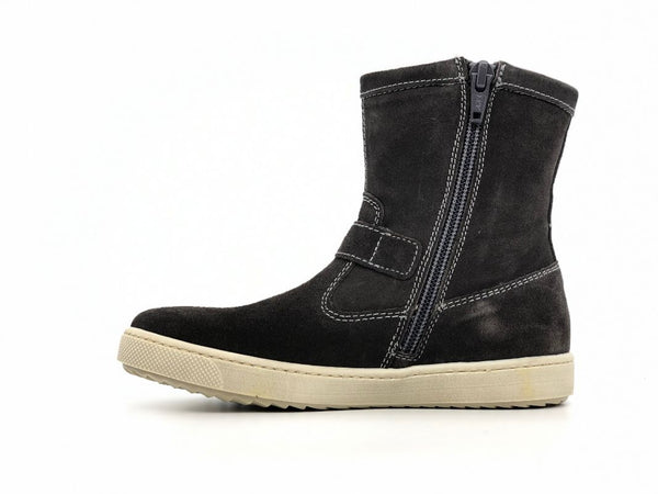 NERO GIARDINI Stivaletto bambina in camoscio carbone