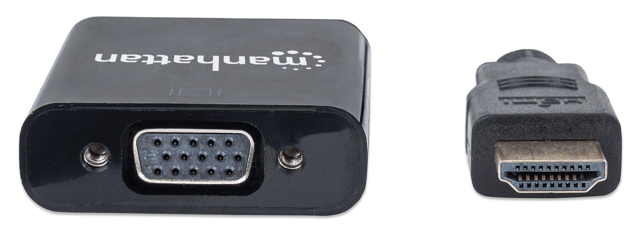 Cavo Convertitore HDMI a VGA con MicroUsb 30cm Nero