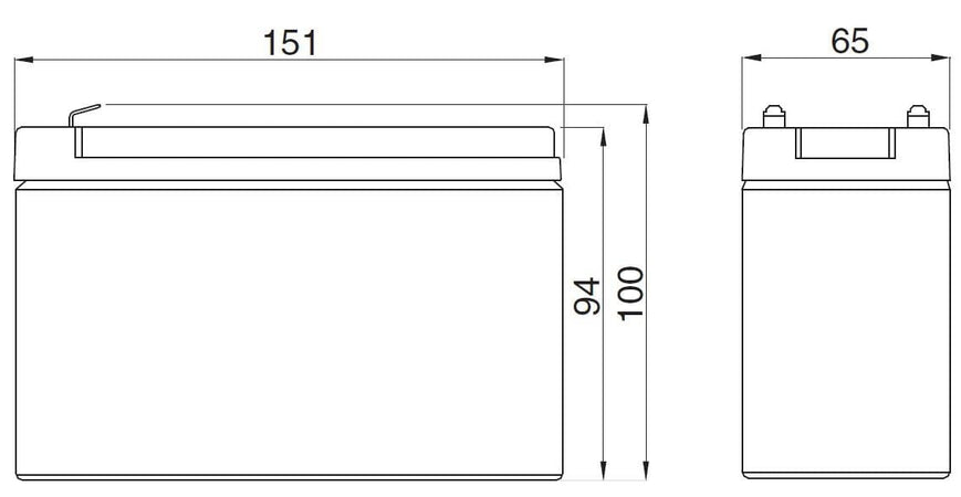 Batteria al Piombo 12V 7,2Ah (Faston 6,3mm)
