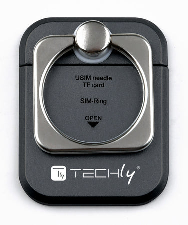 Anello e Supporto per Smartphone Nero