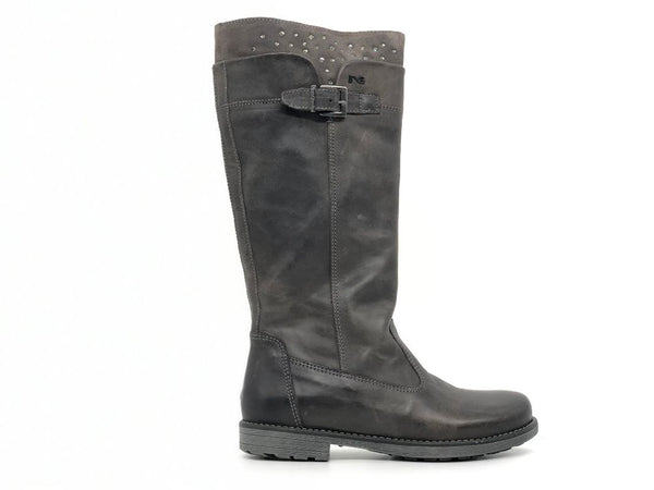 NERO GIARDINI Stivale bambina in pelle antracite