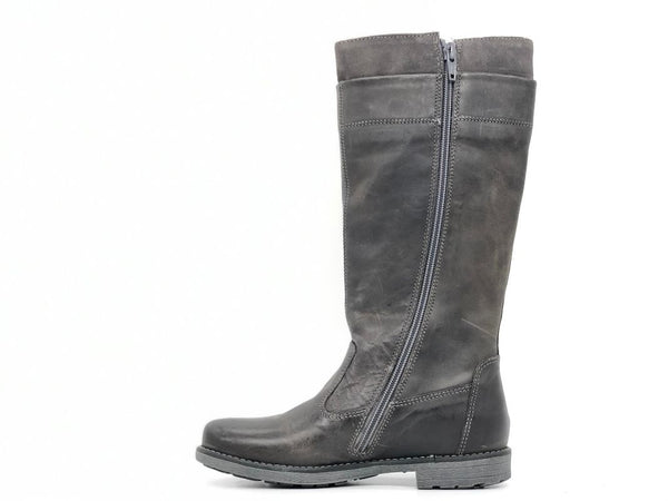 NERO GIARDINI Stivale bambina in pelle antracite