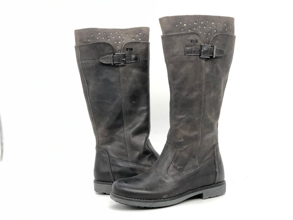 NERO GIARDINI Stivale bambina in pelle antracite