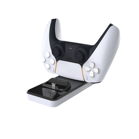 Docking Station Base Ricarica Doppio Controller PS5 USB-C&trade Bianco/Nero
