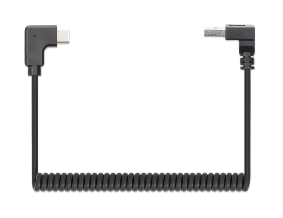 Cavo di Ricarica USB-A a USB-C&trade 1m Spiralato Nero