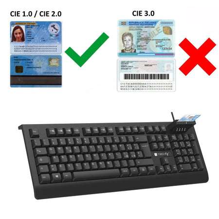 Tastiera USB con Lettore Smart Card Integrato per CNS CIE e CRS Tessera Sanitaria